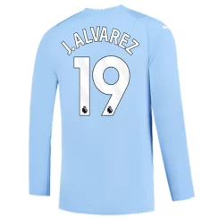 Manchester City Julian Alvarez #19 Thuisshirt 2023-2024 Voetbalshirts Lange Mouwen