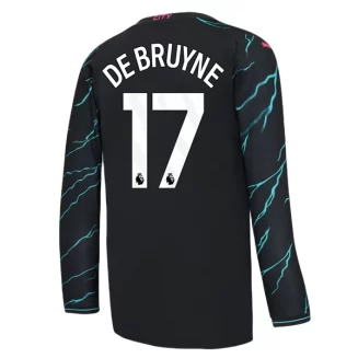 Manchester City Kevin De Bruyne #17 Derde Shirt 2023-2024 Voetbalshirts Lange Mouwen