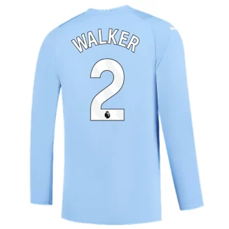 Manchester City Kyle Walker #2 Thuisshirt 2023-2024 Voetbalshirts Lange Mouwen