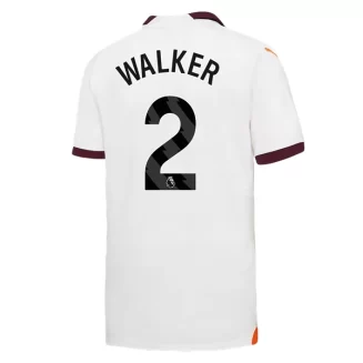 Manchester City Kyle Walker #2 Uitshirt 2023-2024 Voetbalshirts Korte Mouw