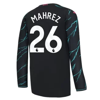 Manchester City Mahrez #26 Derde Shirt 2023-2024 Voetbalshirts Lange Mouwen