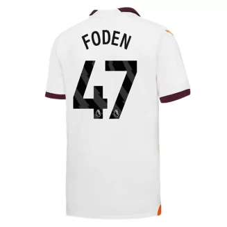 Manchester City Phil Foden #47 Uitshirt 2023-2024 Voetbalshirts Korte Mouw