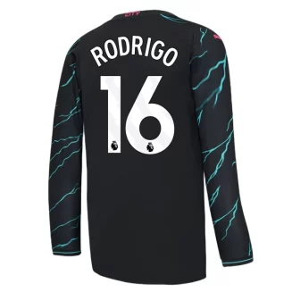 Manchester City Rodrigo #16 Derde Shirt 2023-2024 Voetbalshirts Lange Mouwen