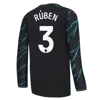 Manchester City Ruben #3 Derde Shirt 2023-2024 Voetbalshirts Lange Mouwen