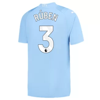 Manchester City Ruben #3 Thuisshirt 2023-2024 Voetbalshirts Korte Mouw