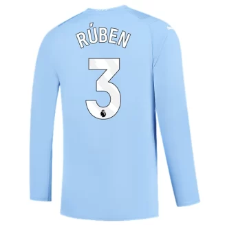Manchester City Ruben #3 Thuisshirt 2023-2024 Voetbalshirts Lange Mouwen