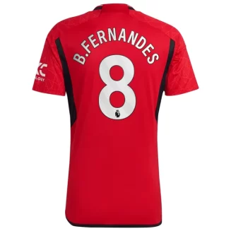Manchester United Bruno Fernandes #8 Thuisshirt 2023-2024 Voetbalshirts Korte Mouw