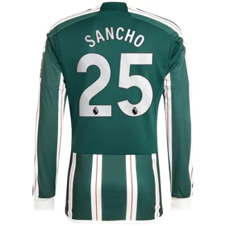 Manchester United Jadon Sancho #25 Uitshirt 2023-2024 Voetbalshirts Lange Mouwen