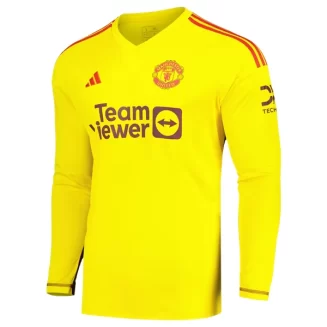 Manchester United Keeper Uitshirt 2023-2024 Voetbalshirt met Lange Mouwen