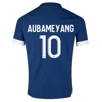 Olympique de Marseille Pierre-Emerick Aubameyang #10 Uitshirt 2023-2024 Voetbalshirt met Korte Mouw