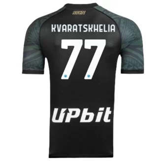 SSC Napoli Khvicha Kvaratskhelia #77 Derde Shirt 2023-2024 Voetbalshirt met Korte Mouw
