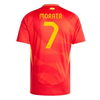 Spanje Alvaro Morata #7 Thuisshirt EK 2024 Voetbalshirts Korte Mouw