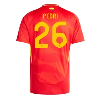 Spanje Pedri #26 Thuisshirt EK 2024 Voetbalshirts Korte Mouw