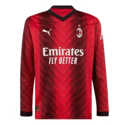 AC Milan Brahim Diaz #10 Thuisshirt 2023-2024 Voetbalshirts Lange Mouwen-1