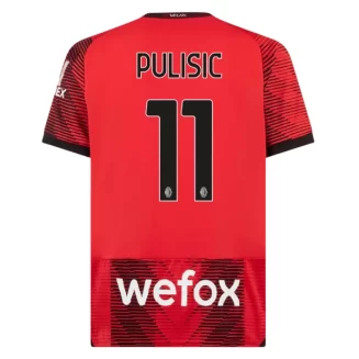 AC Milan Christian Pulisic #11 Thuisshirt 2023-2024 Voetbalshirts Korte Mouw