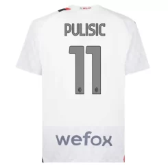 AC Milan Christian Pulisic #11 Uitshirt 2023-2024 Voetbalshirts Korte Mouw