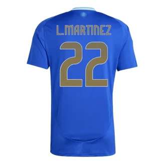Argentinië Lautaro Martinez #22 Uitshirt Copa América 2024 Voetbalshirts Korte Mouw
