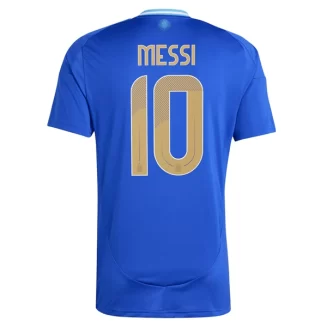 Argentinië Lionel Messi #10 Uitshirt Copa América 2024 Voetbalshirts Korte Mouw