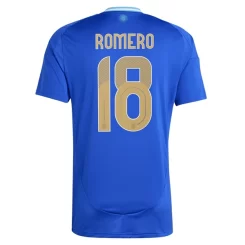 Argentinië Romero #18 Uitshirt Copa América 2024 Voetbalshirts Korte Mouw