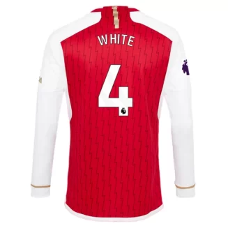 Arsenal Ben White #4 Thuisshirt 2023-2024 Voetbalshirts Lange Mouwen