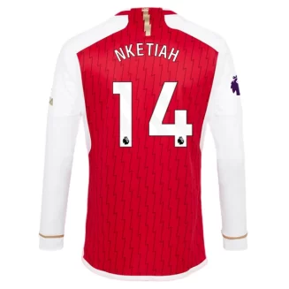 Arsenal Eddie Nketiah #14 Thuisshirt 2023-2024 Voetbalshirts Lange Mouwen