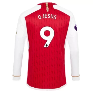 Arsenal Gabriel Jesus #9 Thuisshirt 2023-2024 Voetbalshirts Lange Mouwen