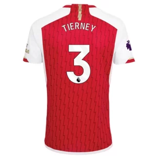 Arsenal Kieran Tierney #3 Thuisshirt 2023-2024 Voetbalshirts Korte Mouw