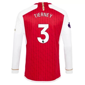 Arsenal Kieran Tierney #3 Thuisshirt 2023-2024 Voetbalshirts Lange Mouwen