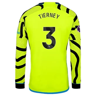 Arsenal Kieran Tierney #3 Uitshirt 2023-2024 Voetbalshirts Lange Mouwen