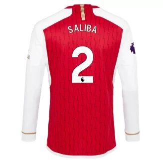 Arsenal William Saliba #2 Thuisshirt 2023-2024 Voetbalshirts Lange Mouwen