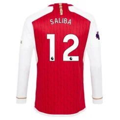 Arsenal Saliba #12 Thuisshirt 2023-2024 Voetbalshirts Lange Mouwen