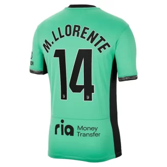 Atlético Madrid Marcos Llorente #14 Derde Shirt 2023-2024 Voetbalshirts Korte Mouw
