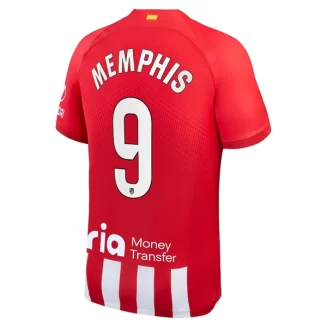 Atlético Madrid Memphis Depay #9 Thuisshirt 2023-2024 Voetbalshirts Korte Mouw