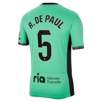 Atlético Madrid Rodrigo de Paul #5 Derde Shirt 2023-2024 Voetbalshirts Korte Mouw