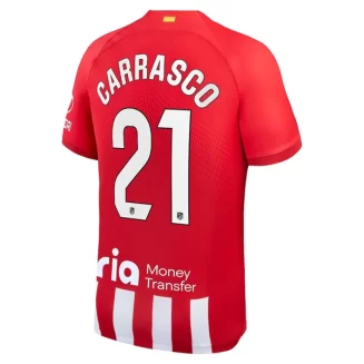 Atlético Madrid Yannick Carrasco #21 Thuisshirt 2023-2024 Voetbalshirts Korte Mouw