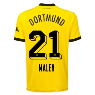 Borussia Dortmund Donyell Malen #21 Thuisshirt 2023-2024 Voetbalshirts Korte Mouw