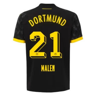 Borussia Dortmund Donyell Malen #21 Uitshirt 2023-2024 Voetbalshirts Korte Mouw