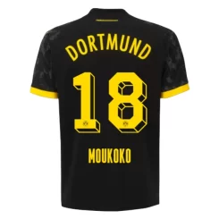 Borussia Dortmund Youssoufa Moukoko #18 Uitshirt 2023-2024 Voetbalshirts Korte Mouw