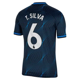 Chelsea Thiago Silva #6 Uitshirt 2023-2024 Voetbalshirts Korte Mouw