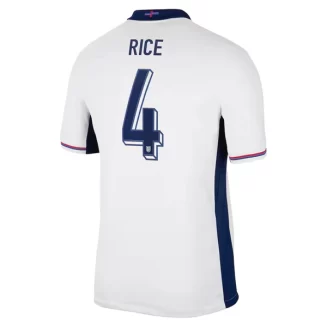 Engeland Declan Rice #4 Thuisshirt EK 2024 Voetbalshirts Korte Mouw