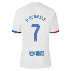 FC Barcelona Ousmane Dembele #7 Uitshirt 2023-2024 Voetbalshirts Korte Mouw