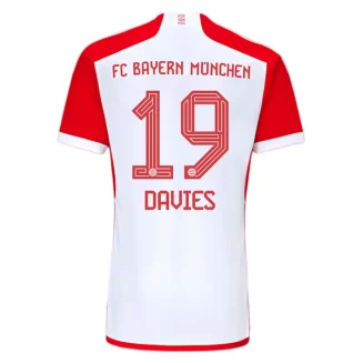 FC Bayern München Alphonso Davies #19 Thuisshirt 2023-2024 Voetbalshirts Korte Mouw