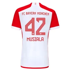 FC Bayern München Jamal Musiala #42 Thuisshirt 2023-2024 Voetbalshirts Korte Mouw