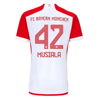 FC Bayern München Jamal Musiala #42 Thuisshirt 2023-2024 Voetbalshirts Korte Mouw