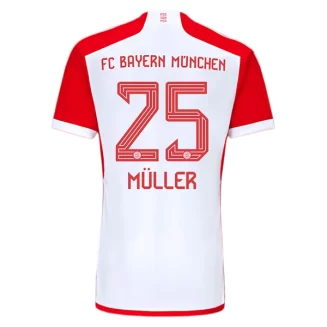 FC Bayern München Thomas Muller #25 Thuisshirt 2023-2024 Voetbalshirts Korte Mouw