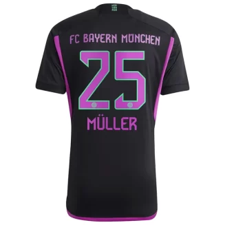 FC Bayern München Thomas Muller #25 Uitshirt 2023-2024 Voetbalshirts Korte Mouw