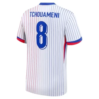 Frankrijk Aurelien Tchouameni #8 Uitshirt EK 2024 Voetbalshirts Korte Mouw