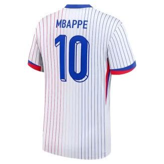 Frankrijk Kylian Mbappe #10 Uitshirt EK 2024 Voetbalshirts Korte Mouw