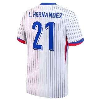 Frankrijk Lucas Hernandez #21 Uitshirt EK 2024 Voetbalshirts Korte Mouw