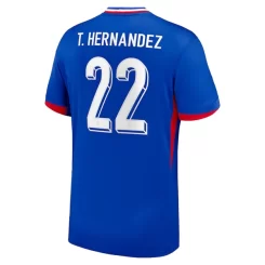 Frankrijk Theo Hernandez #22 Thuisshirt EK 2024 Voetbalshirts Korte Mouw